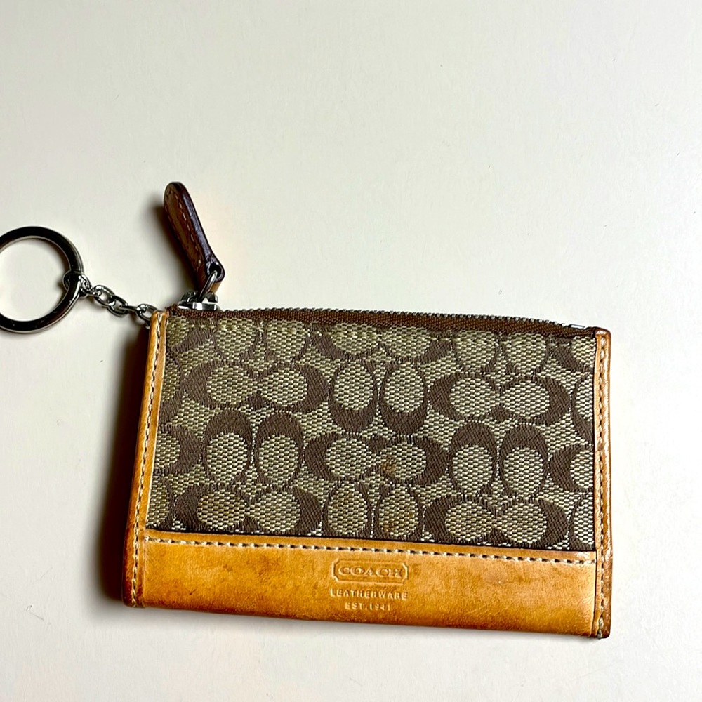Coach key chain wallet